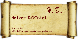 Heizer Dániel névjegykártya